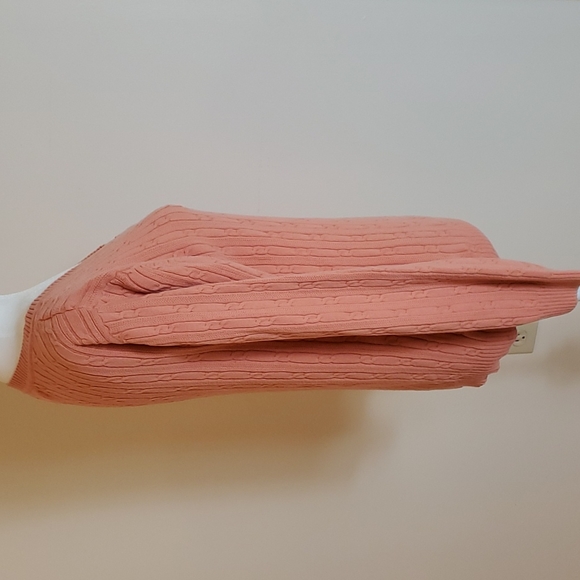 Van Heusen peach long sleeve v-neck sweater - Picture 4 of 8